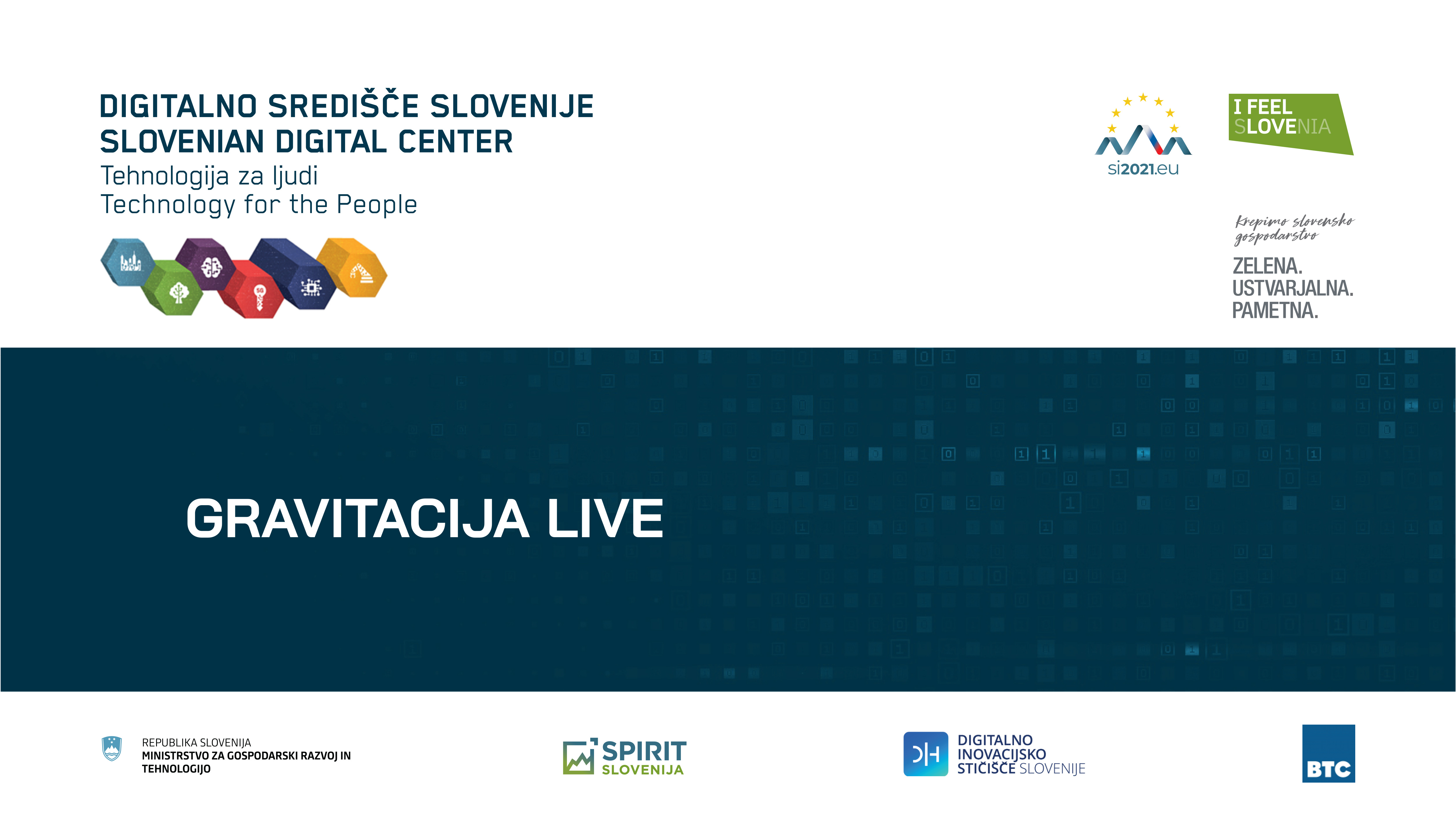 Banner dogodek Gravitacija Live