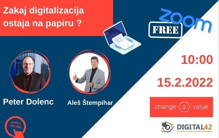 Webinar Zakaj digitalizacija ostaja na papirju